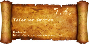 Taferner Andrea névjegykártya